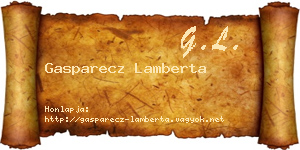 Gasparecz Lamberta névjegykártya